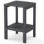 Ensemble de 2 tables de bout extérieures 23,5 po en PEHD 2 niveaux-130481995