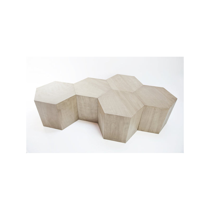Coffee Table, Oak, 16" H x 20" L x 17.3" W