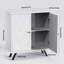 Armoire de rangement Buffet à chaussures avec 2 portes, motif décoratif et rangement compact 