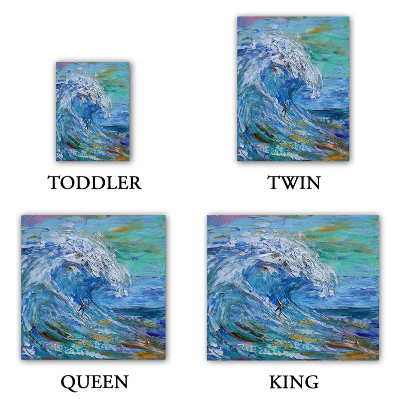 Ensemble de housse de couette en microfibre DiaNoche par Karen Tarlton - Catch a Wave