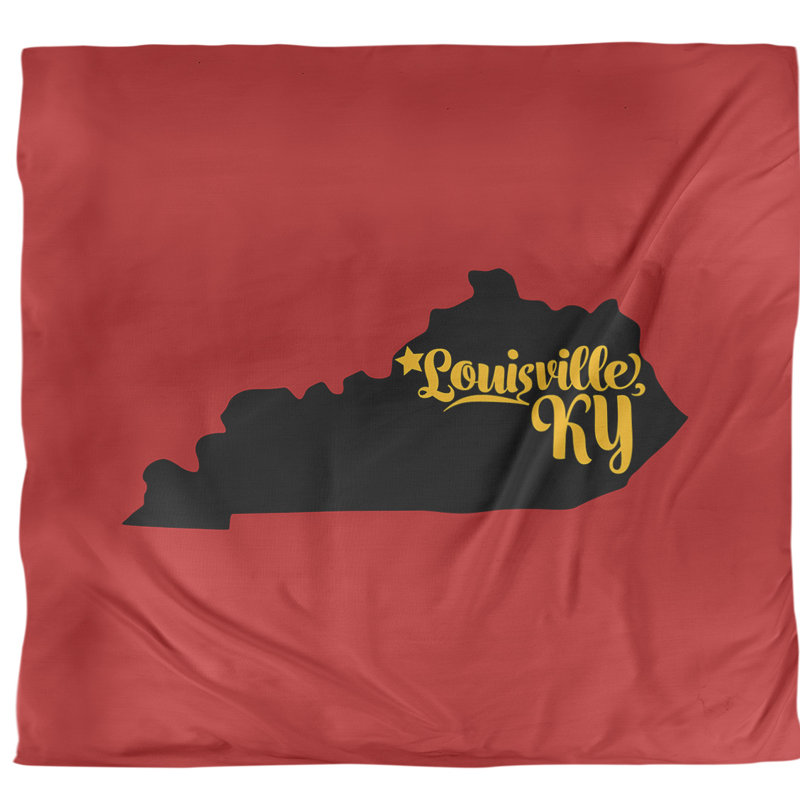 Housse de couette simple Kentucky Lexington, Bleu, Housse de couette pour grand lit, Polyester brossé