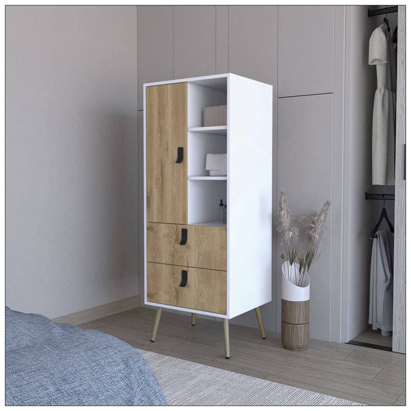 Grande commode Kimball, design moderne avec 2 tiroirs et beaucoup de rangement