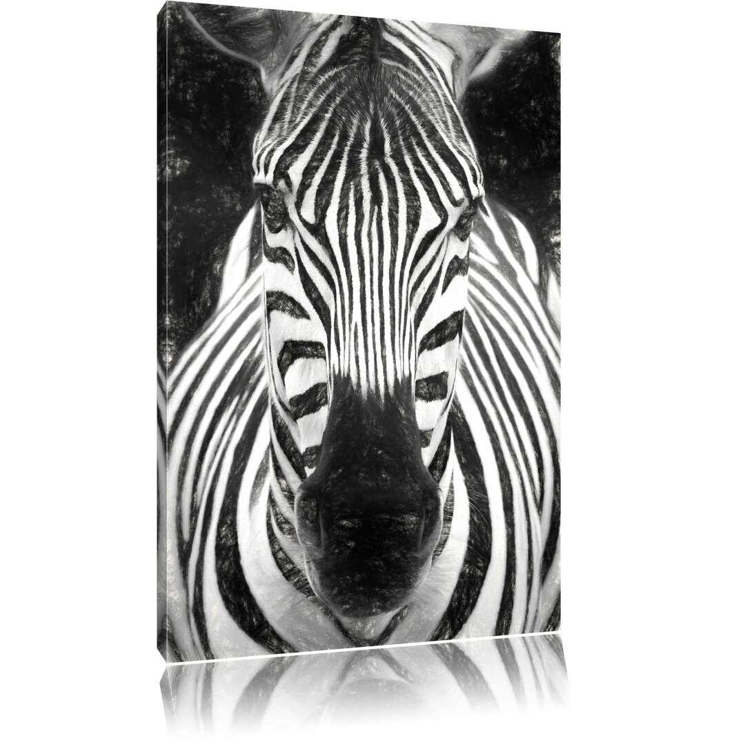 Leinwandbild Zebra Porträt