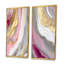 «Pink and Gold Marble Abstract VI», 2 pièces sur toile-1316184009-1316184011