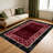 Red Art Deco carpet-easy to clean, machine-washable, soft and comfortable; suitable for door mats, kitchens, living rooms, bedrooms, corridors, and laundry areas. Easy to clean, durable carpet for home decoration.-129871143