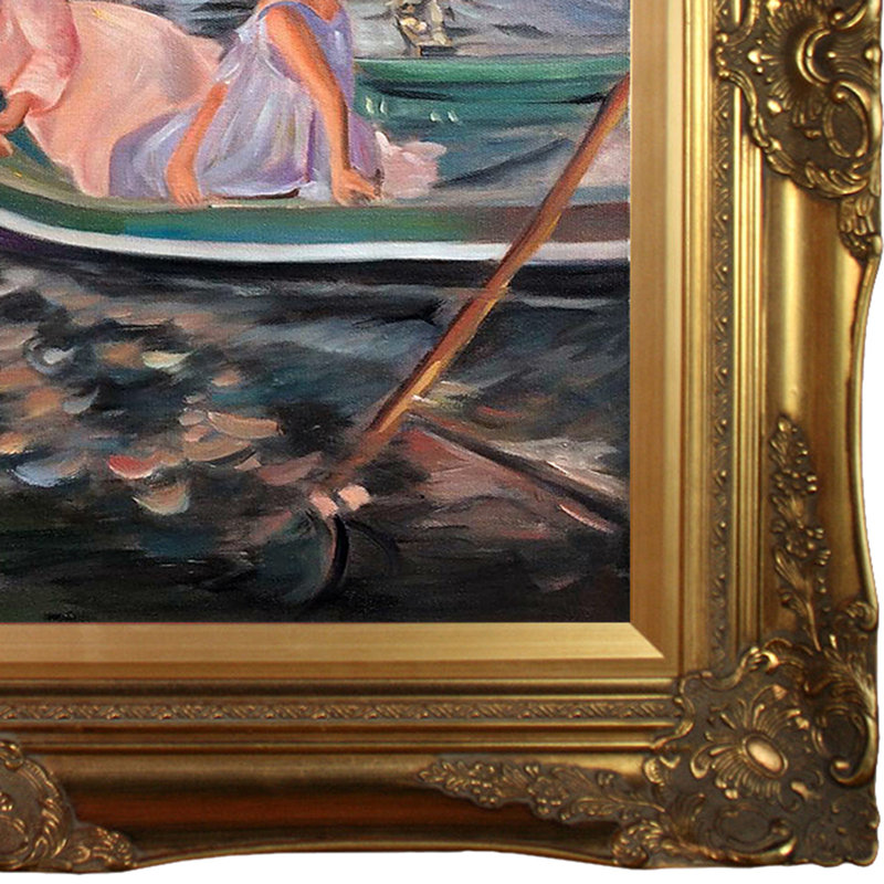 « summertime » par mary cassatt-picture cadre, reproduction d’art sur toile, H 28 po x l 32 po x P 2 po, Or victorien