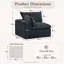 Canapé modulaire composé de mousse grise segmentée et emballé sous vide ; comprend un accoudoir droit permettant une configuration flexible — un fauteuil minimaliste, durable et décontracté, idéal pour le salon.