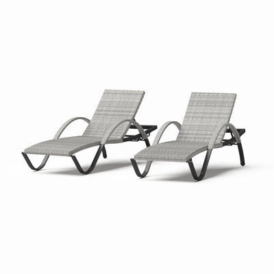 Ensemble de chaises longues 2 pièces Bafra