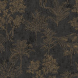Zen Floral Paper Metallic Wallpaper Roll