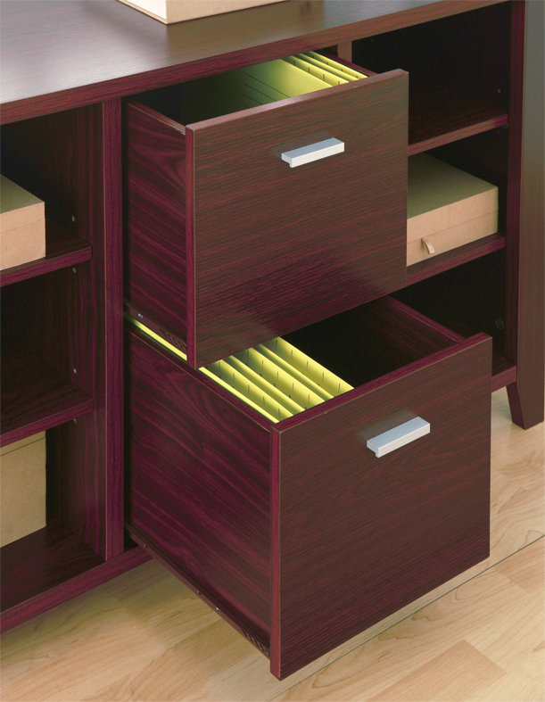 Mccree 120cm Wide 2 -Drawer File Cabinet, Mahogany