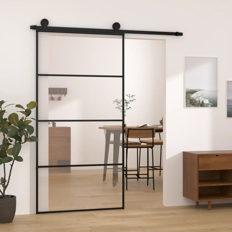 Amberann Glass Sliding Door, 205cm H x 102.5cm W