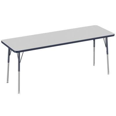 Rectangle T-Mold Adjustable Height Activity Table