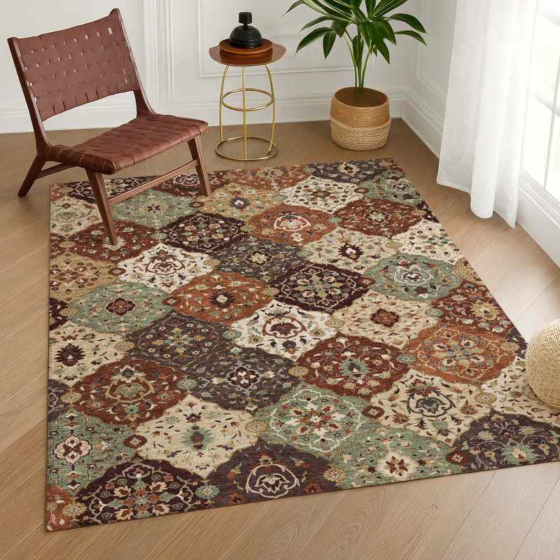 Tapis intérieur / extérieur lavable à la machine Matteson ACN2292, Rectangulaire 3 pi x 5 pi