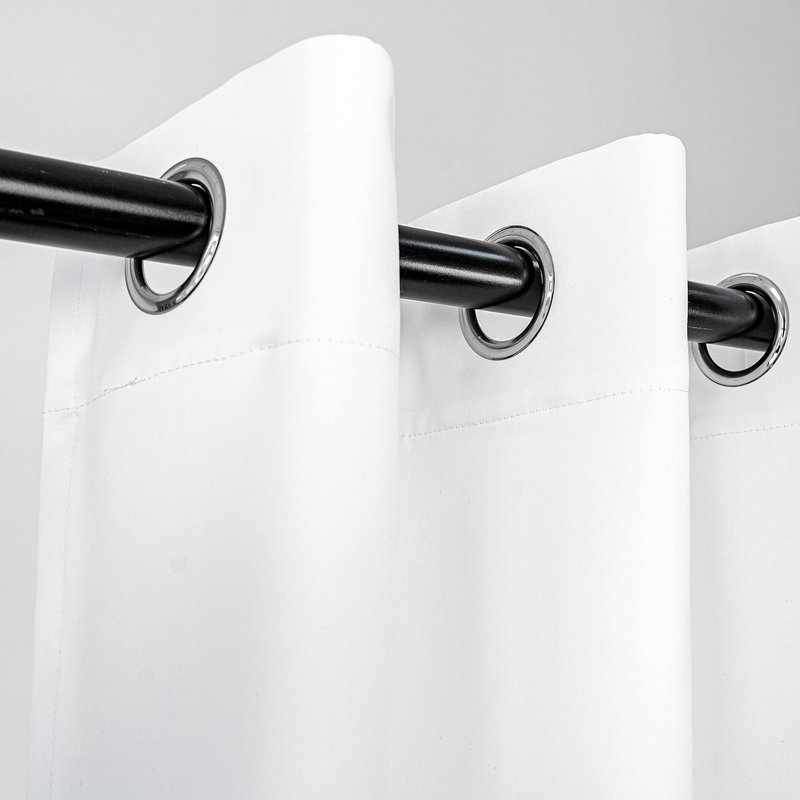Poche Blackout Curtain Single Panel, 39" W x 78" L, White