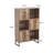 Versatile 50 Inch bookcase with three compartments and three doors Book Case