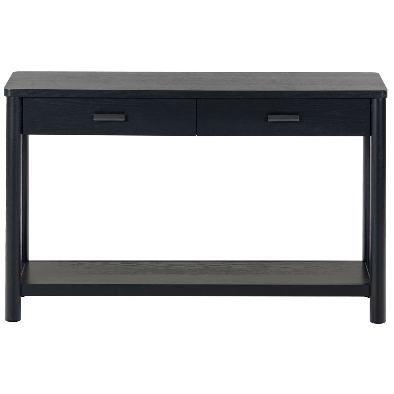Jaylessa Wood 2 Drawer Console Table, Black