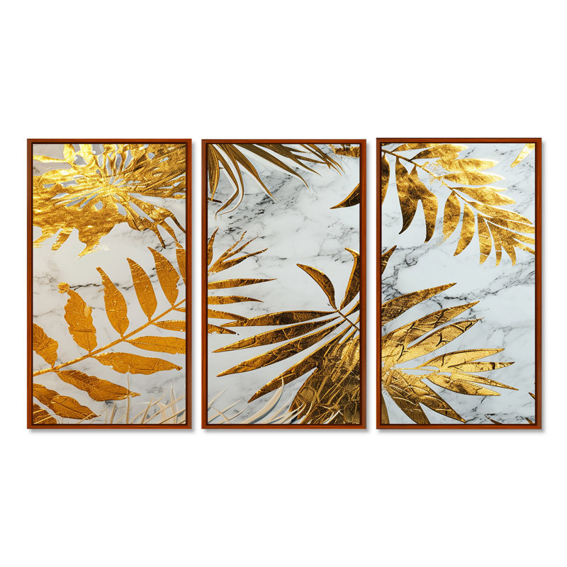 Ensemble de salon Hunstanton, Cadre flottant brun, H 32 po x l 48 po x P 1 po