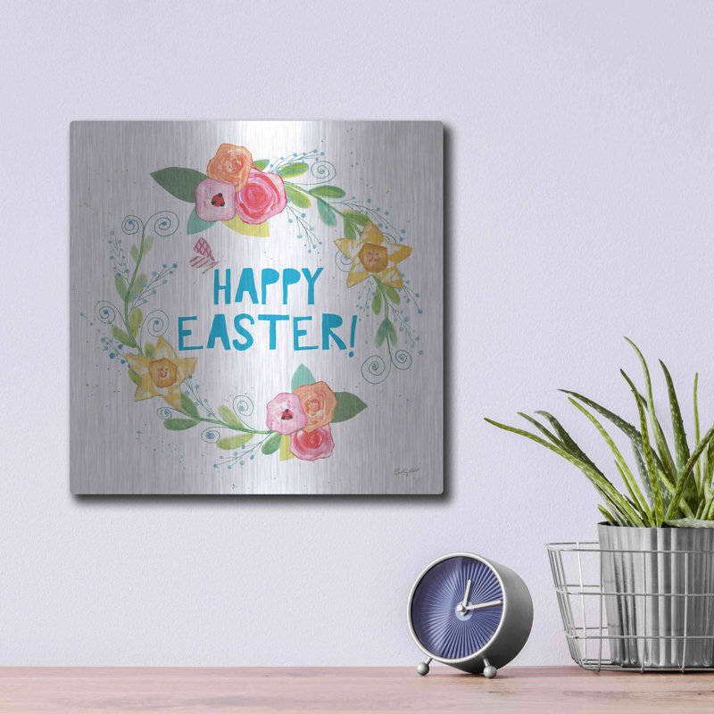 «Spring Has Sprung III» par Courtney Prahl, art mural en métal, 12 po x 12 po, H 12 po x l 12 po