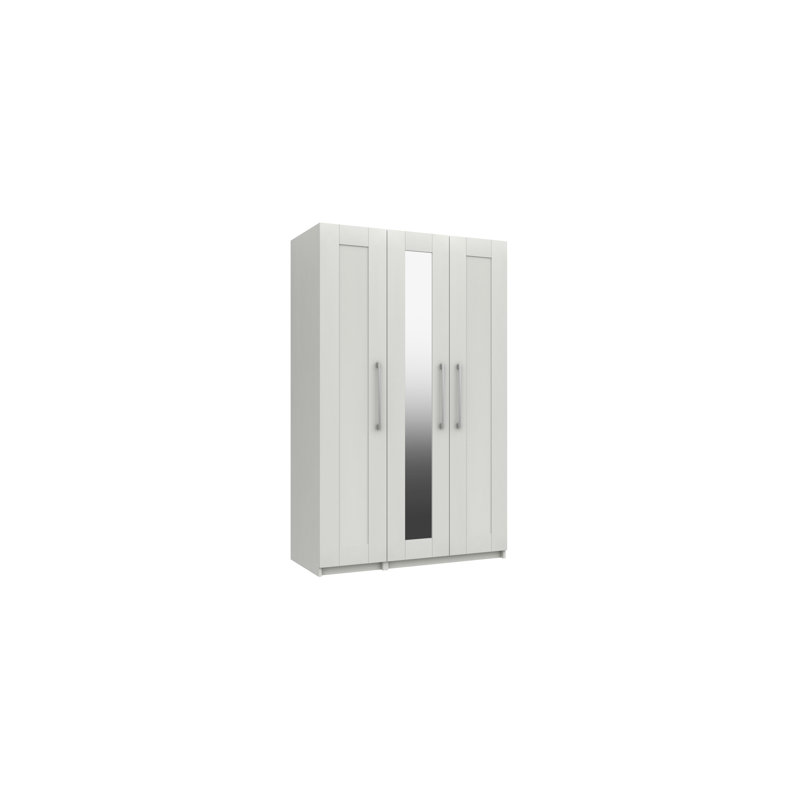 Niemeyer 3 Door Manufactured Wood Wardrobe, White