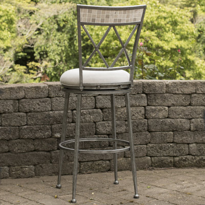 Adriane Swivel Upholstered Sunbrella® Counter Stool