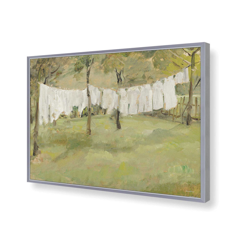 «Laundry Day I» sur toile par impression à lettres et doublée, H 8 po x l 12 po, Argent argent