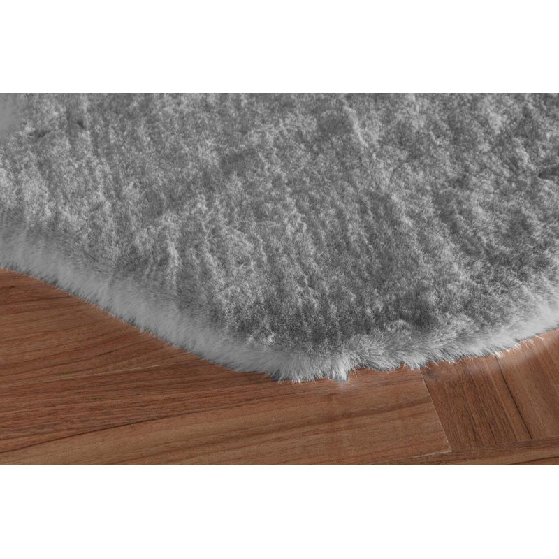 Stylish Grey Area Rug, 27.6 x 39.4 Inches | 100% Polyester, Soft and Durable | Vacuum Cleaner Compatible, Ideal for Living Room, Bedroom, and Office | Non-Machine Washable, Elegant Design for Modern Décor
