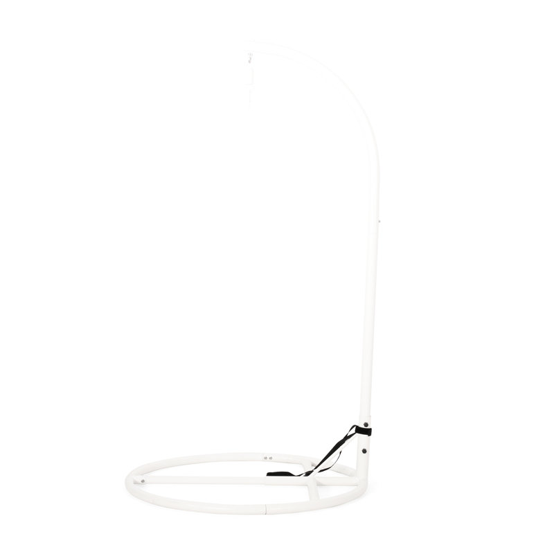 Base de chaise suspendue, ceinture blanche, support en fer, 42,75 po P, l, 81,35 H, 43,27 lb, fond avec support thermolaqué, profondeur 44, largeur, hauteur 80,
