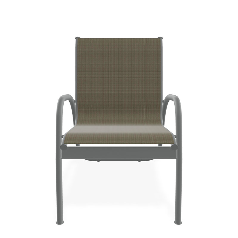 Fauteuil de patio Gardenella, Graphite texturé, Tweed Sunbrella® brun