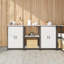  Kitchen Storage Set With Shelf 3 Pcs Black 180 X 50 X 92 Cm-388433667
