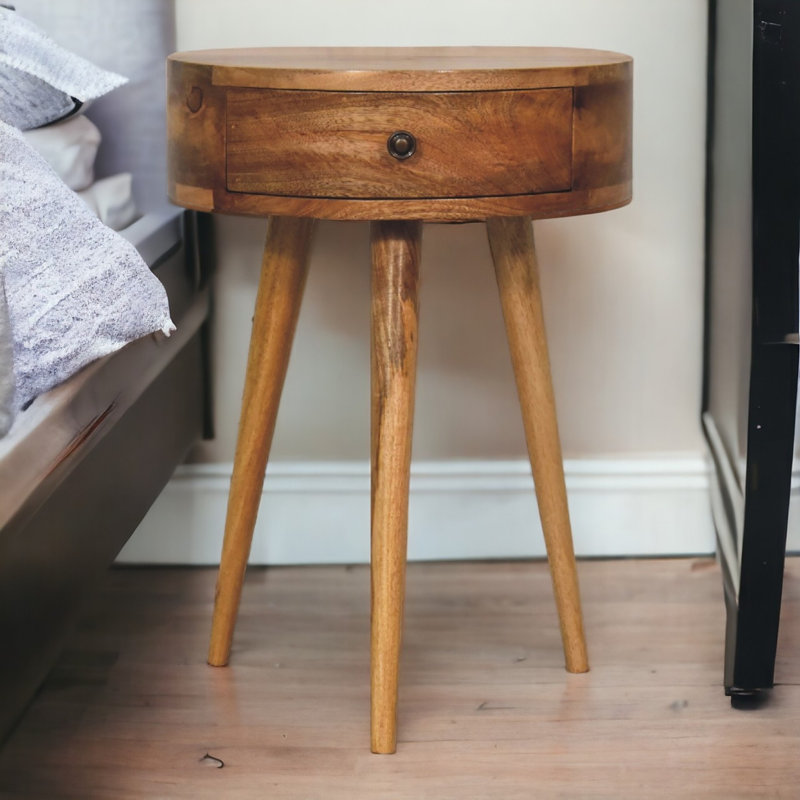 40cm W Solid Wood Bedside Table