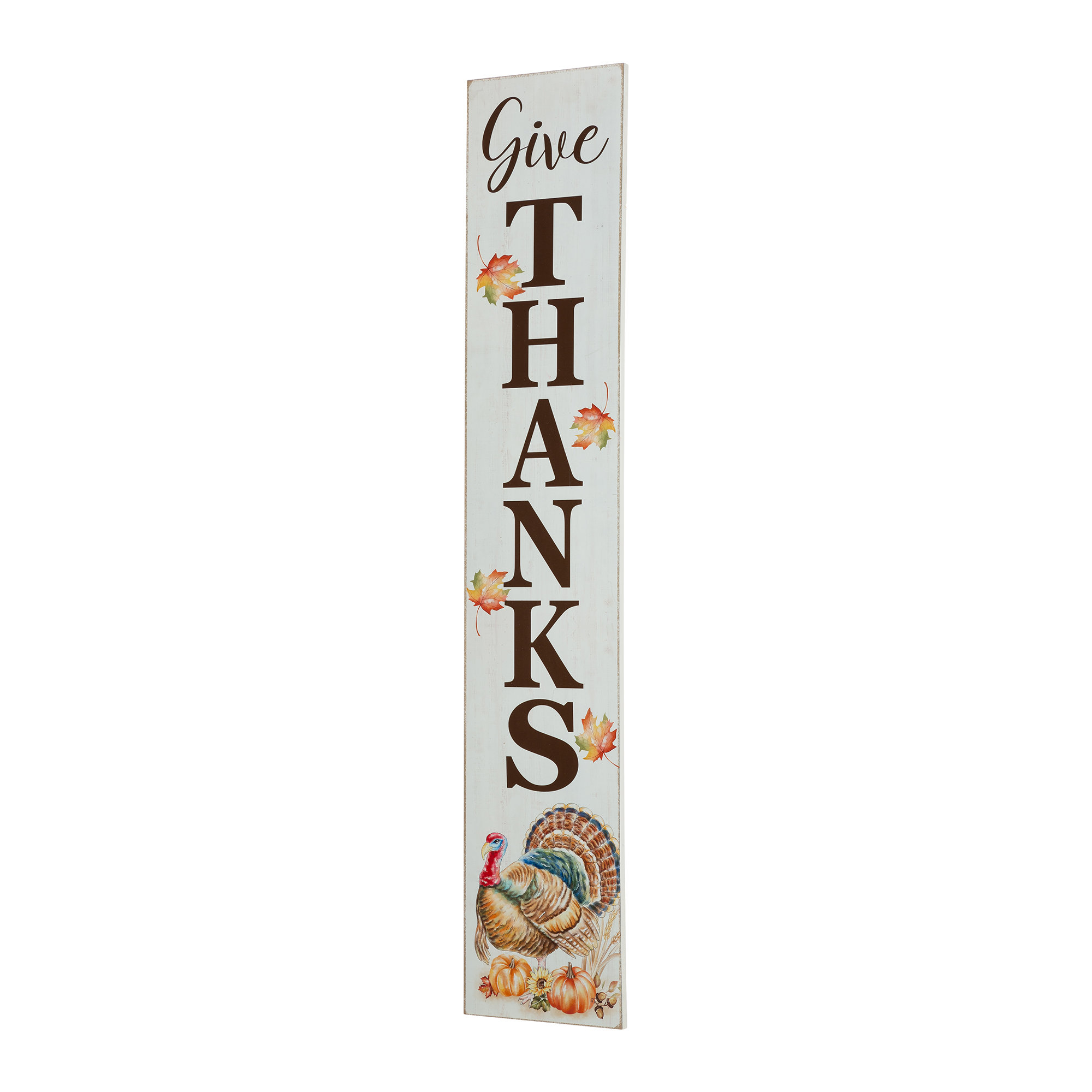 Jetlink Crafts 42 H Thanksgiving Wooden "GIVE THANKS" Porch Sign | Wayfair