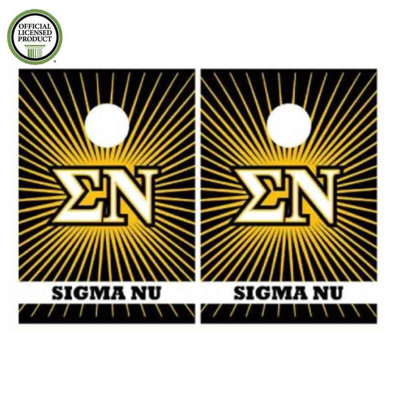 VictoryStore.com Solid Wood Cornhole Set, Sigma Nu