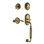 Nostalgic Warehouse Rope Rosette F Grip Handleset with Single Cylinder Deadbolt and Swan Lever