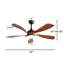 52 Inch Modern Ceiling Fan With 3 Color Dimmable Led Light 5 ABS Blades Remote Control Reversible DC Motor-800012109-800012106