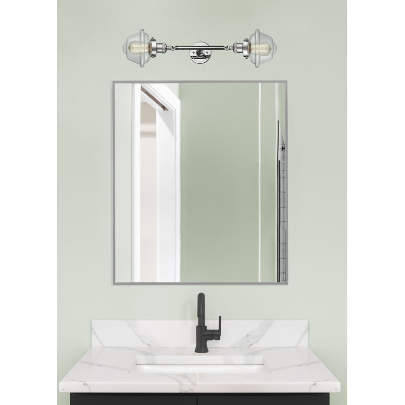 Gebhart 2 - Light Dimmable Vanity Light, 6 Watt Vinage LED Bulb, Clear, Polished Chrome