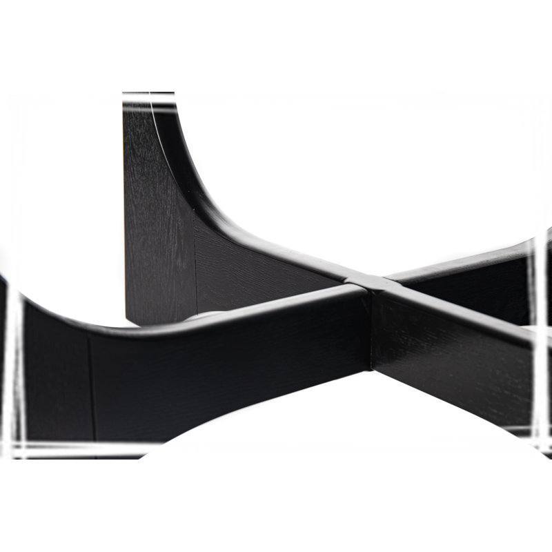 Table basse ronde en bois Urian, Noir