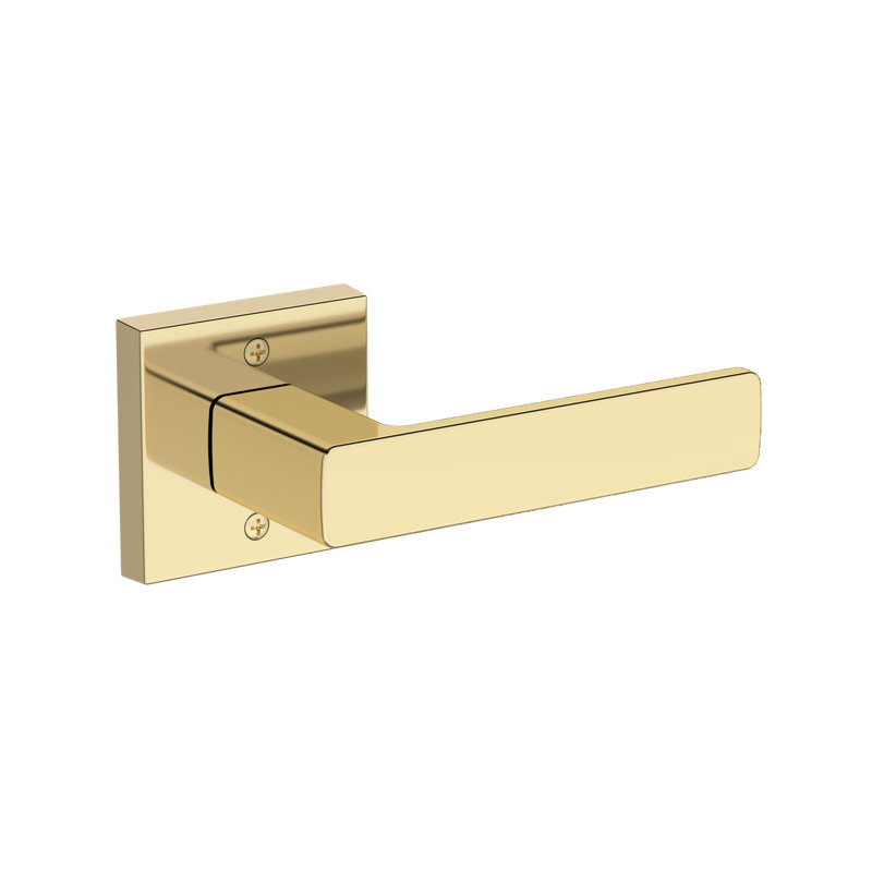 Sharpe Full Dummy Lever with Contemporary Square Rose in Venetian Bronze, Unlacquered Brass