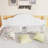 Full Size Bed For Kids, Wood Full Platform Bed With Headboard And Footboard, White-1536245081-1536245062