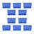 Wham Crystal 60L Plastic Storage Box Pack of 10 Tint Spectrum Blue