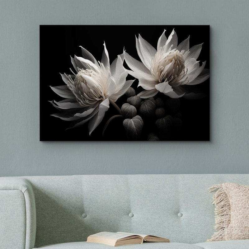 «Flower Amaryllis» sur toile, H 32 po x l 48 po