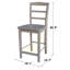 Ensemble de salle à manger 3 pièces en bois massif Celleste-1962334131