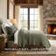 Ensemble de courtepointe 100% coton gaufré Stonewashed-119236246-119236249