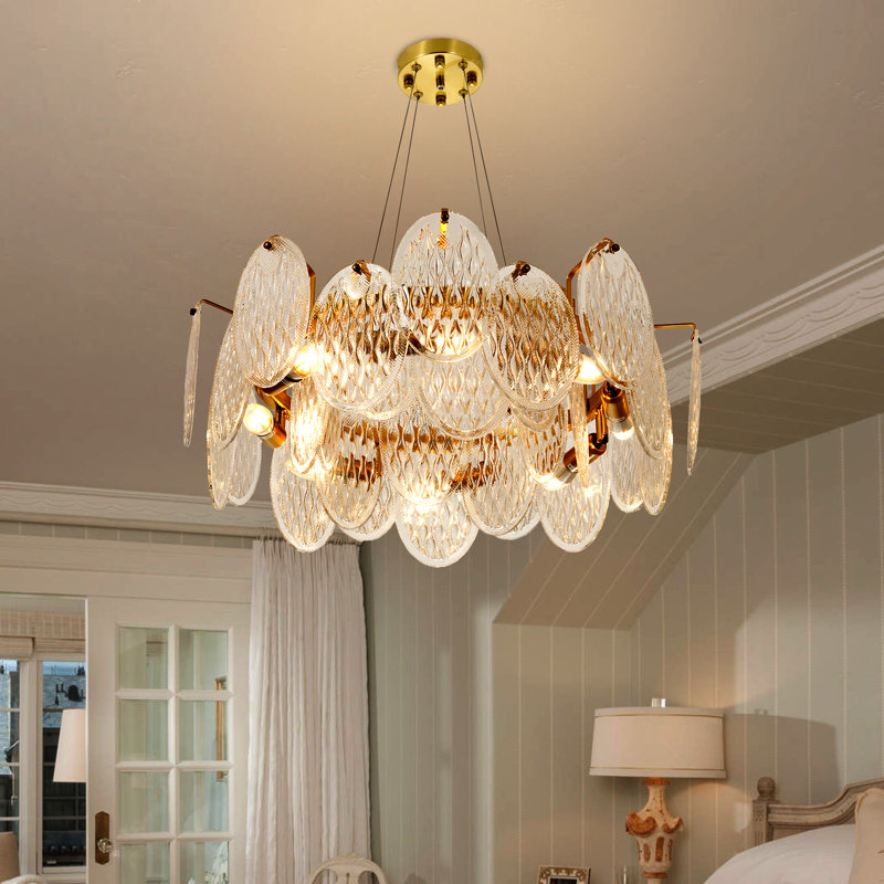 8-light Geometric Crystal Chandelier