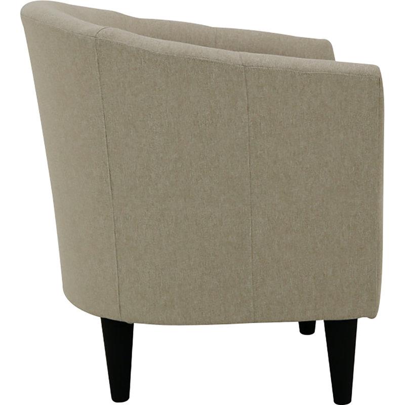 Fauteuil demi-tonneau l 31,5 po Kronos, Polyester famille sable, Noir