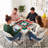 35" Folding Mahjong Table for 4 Players, Square Portable Game & Card Table - Removable Green Mat, HDPE Top, Metal Legs - 4 Cup Holders & Chip Trays-135278314