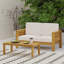 Ensemble de causeuse et table basse en bois d'acacia avec coussins-1489304884