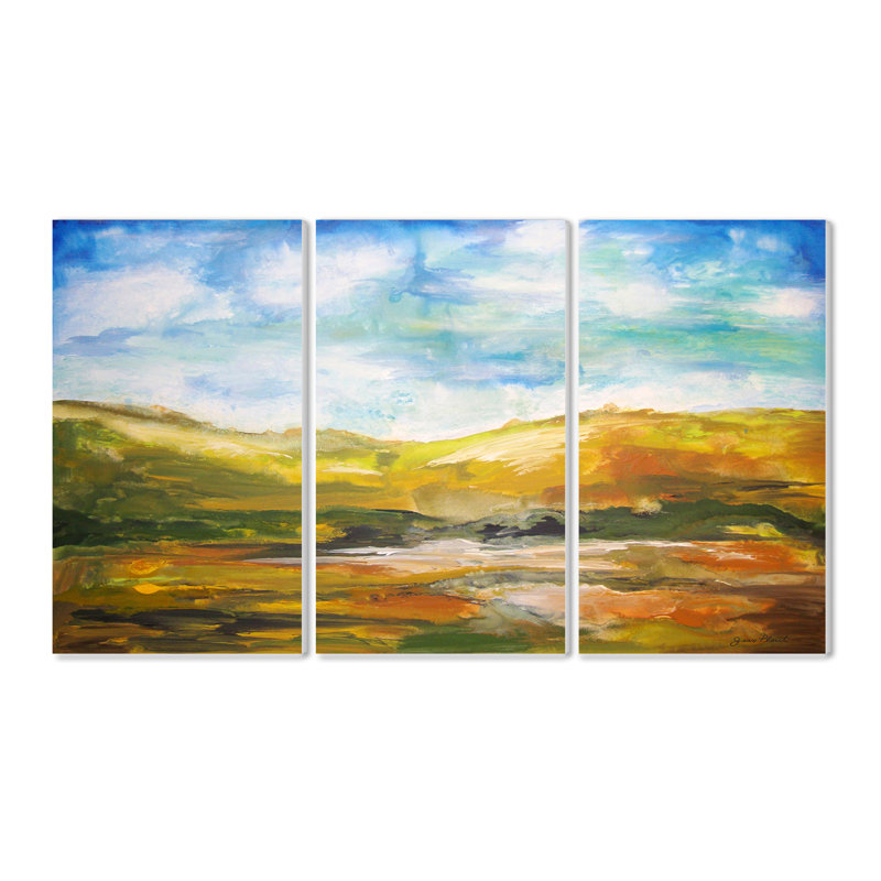 «Painted Horizons Triptych», ensemble de 3 plaques murales