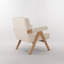 Fauteuil avec coussins moelleux - pour une expérience de détente dans le salon, la chambre à coucher, les pieds et les pièces confortables en bois beige-146339453