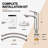 BRAVAT® Single Handle Bathroom Faucet with 6 in. Deck Plate, 1 or 3 Hole, WaterSense 1.2 GPM flow, NEOPERL® aerator, Drip-free cartridge, cUPC, NSF372/61, CEC, DOE Certified, Sleek-Brushed Nickel-129988548