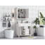 Meuble-lavabo moderne avec lavabo simple avec 2 portes, 2 tiroirs et armoire à miroir-464365768